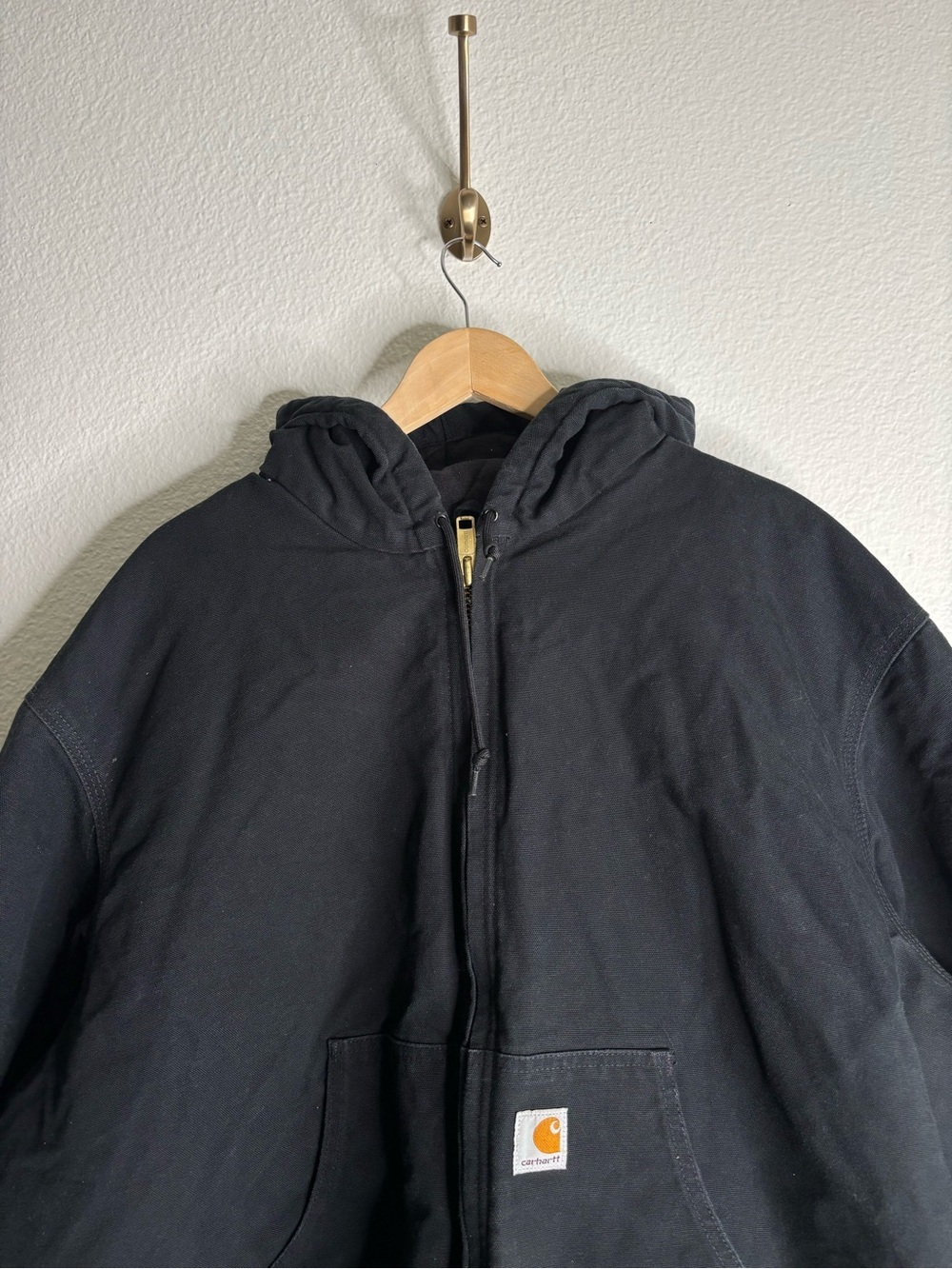Carhartt ICONIC J140 FIRM DUCK ACTIVE JAC Black size 2XL - Picture 3 of 9